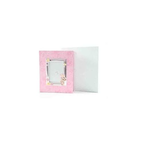 Gieffe Argenti - Album Porta Foto 20x25 cm con Cornice Orsetto 9x13 cm Rosa