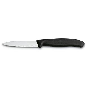 Victorinox - Coltello spelucchino ondulato per verdure nero