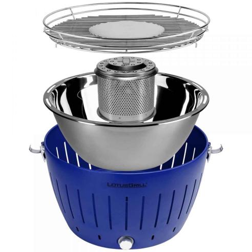 Lotusgrill - Barbecue a Carbone senza Fumo New L Blu