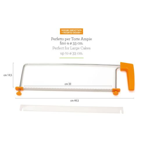 Affettatorte Decora - Affetta Dividi Pan di Spagnamin Acciaio 33 cm