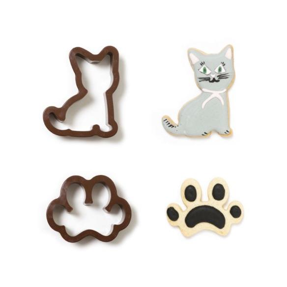 Decora - Set 2 Tagliapasta Gatto e Impronta