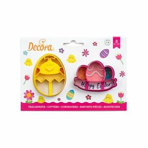 Decora - Set 2 Tagliapasta PULCINO E UOVA CON FESTONE