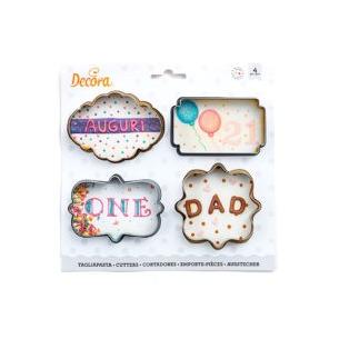 Decora - Set 4 Tagliapasta cornici in plastica