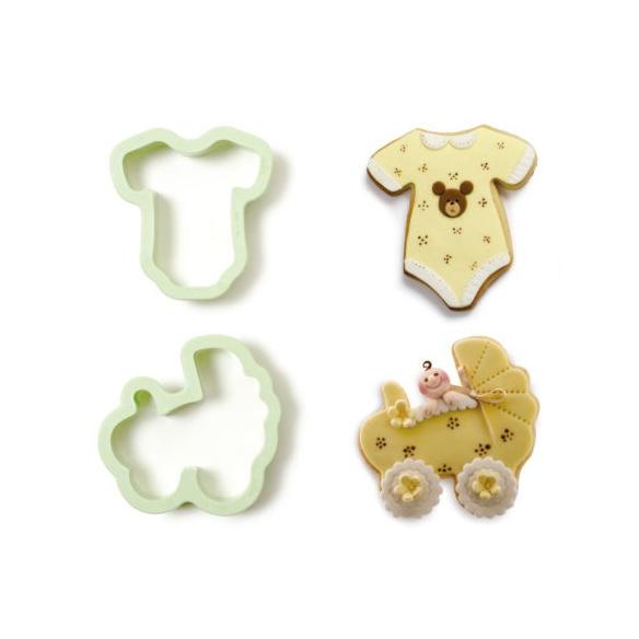 Decora - Set 2 Pz Tagliapasta Body e Carrozzina in plastica