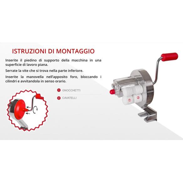 Macchina per la pasta cavatelli little mama