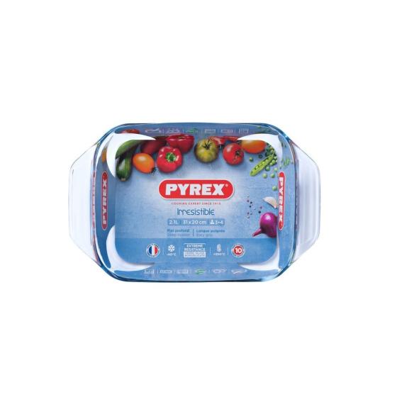 Pyrex - Teglia rettangolare in vetro borosilicato 31 x 20 cm