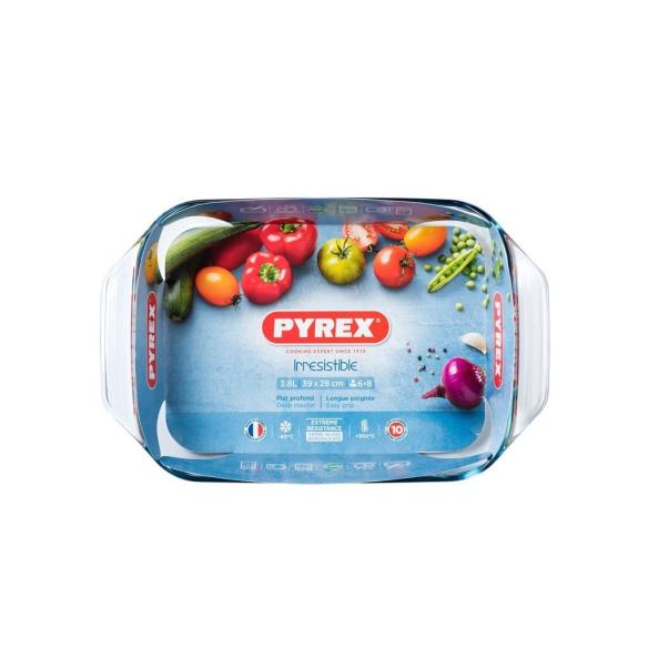 Pyrex - Teglia rettangolare in vetro borosilicato 39x25 cm