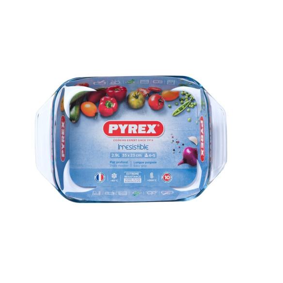 Pyrex - Teglia rettangolare in vetro borosilicato irresistibile 35x23 cm