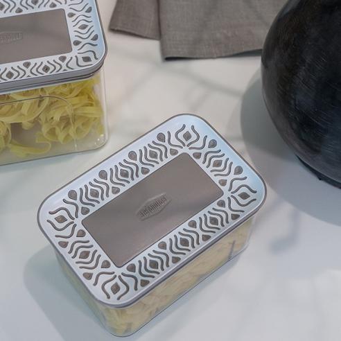 Stefanplast - Barattolo Rettangolare Tortora 0,7lt Tosca