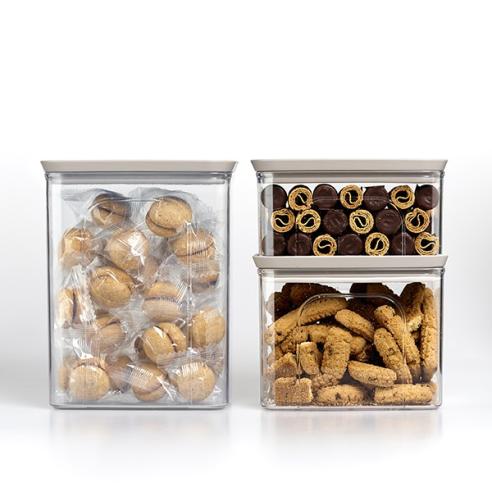 Stefanplast - Barattolo Rettangolare Tortora 1,2lt Tosca