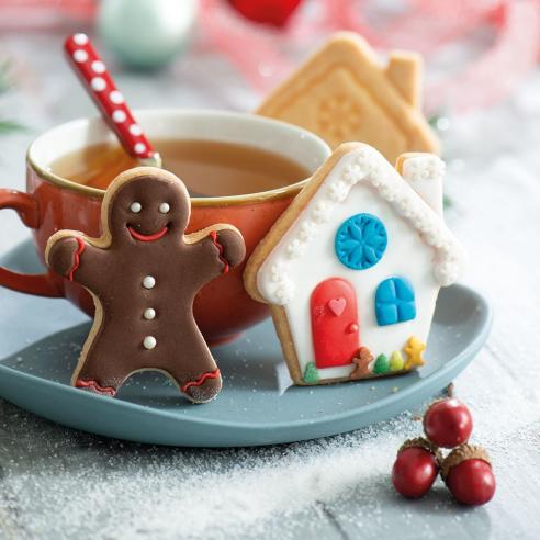 Decora - Set 2 Tagliapasta Gingerbread Man & House