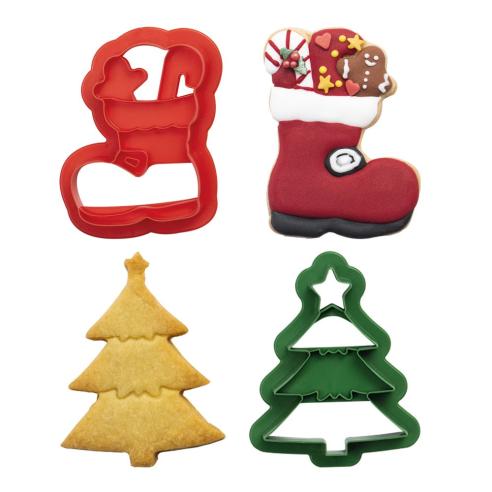 Decora - Set 2 Tagliapasta Albero di Natale e Scarpone