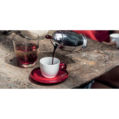 Guzzini - Set 2 Tazzine Caffè C/Piattino Gocce Grigio Cielo