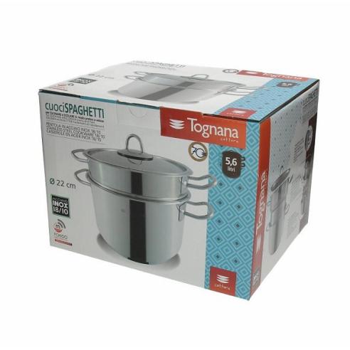 Tognana - Pentola Set 3 Pezzi Spaghetti con Scolapasta 22 cm