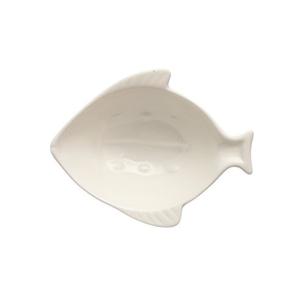 Ciotolina Bianca Ceramica Pesce 10x8 cm