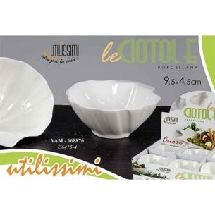 Ciotolina Ceramica Bianca Conchiglia 9,5x4,5 cm 2