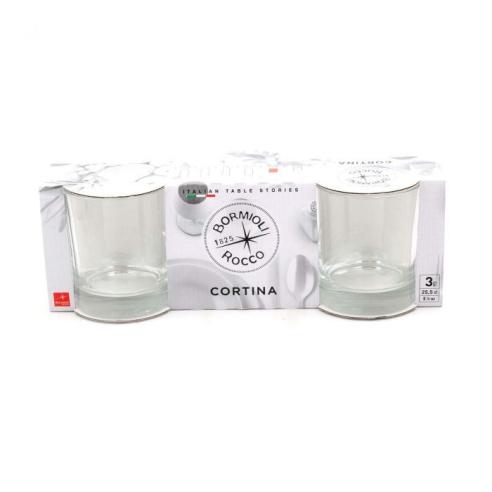 Bormioli - Bicchiere acqua in vetro modello cortina 25cl da 3 pz