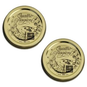 Bormioli - Set 2 Capsule a vite 4 stagioni in metallo diametro 86 mm 2