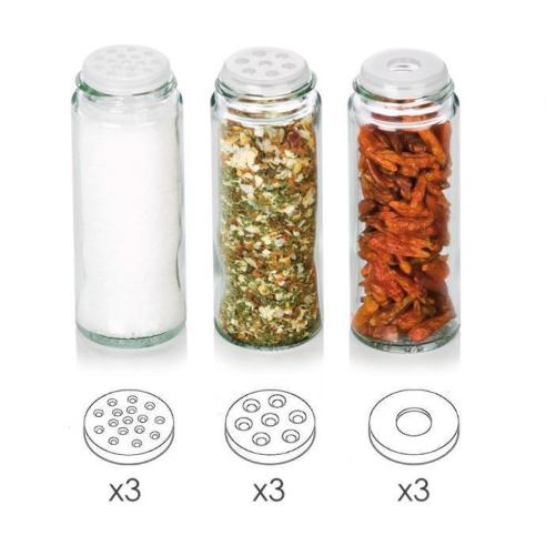 Tescoma - Set 3 Barattoli Porta Spezie Portaspezie da cucina Monti