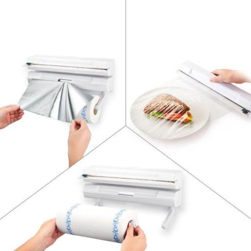 Tescoma - Portarotolo da Cucina a Parete 3 in 1 Onwall Porta Rotolo