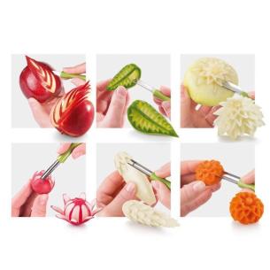 Attrezzi Tescoma - Set 7 Utensili Intaglio per Decorare Verdura Presto Carving 2