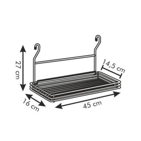 Tescoma - Mensola grande in Acciao 45x15 cm Monti
