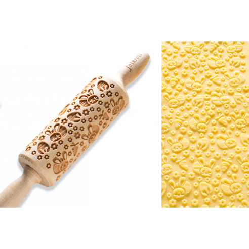 Folkroll - Mattarello Piccolo in Legno Decoro Coniglio decorativo