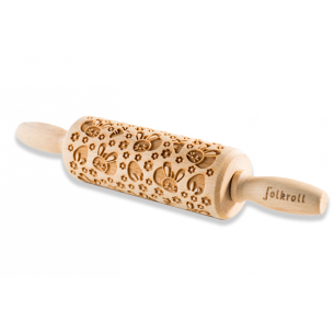 Folkroll - Mattarello Piccolo in Legno Decoro Coniglio decorativo 2