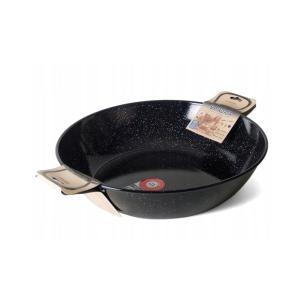 Pentola Garcima - Padella Smaltata Honda a 2 Manici per Friggere 32 cm