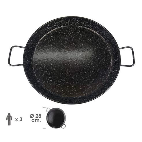 Ilsa - Padella Smaltata per Paella Valenciana a 2 Manici  28 cm