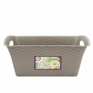 Lega - Cestino in Plastica Finto Rattan 30 cm