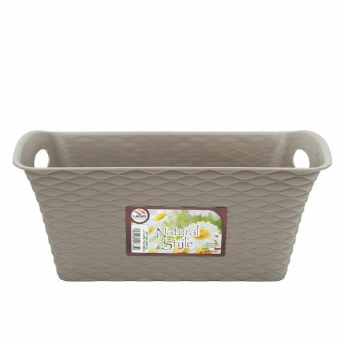 Lega - Cestino in Plastica Finto Rattan 30 cm
