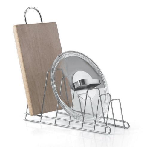 Metaltex - Porta Coperchi Pentola Salvaspazio da Cassetto 6 Posti Cricket da Appoggio