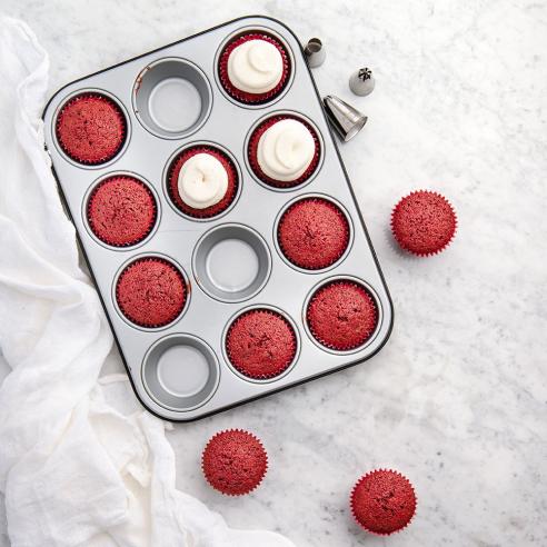 Decora - Teglia in Alluminio Anodizzato 12 Muffin