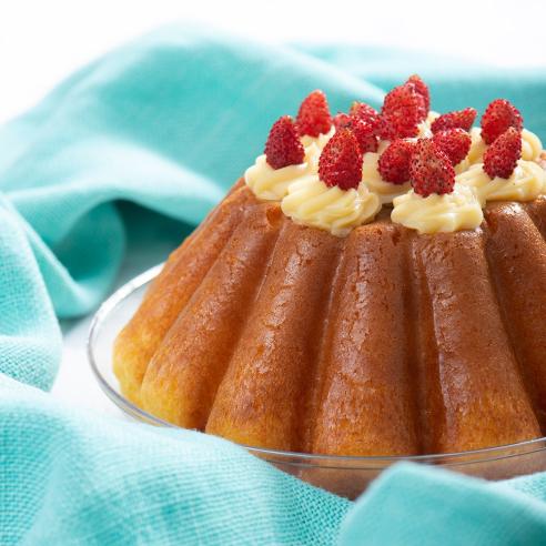 Teglia Budino Decora - Stampo Baba in Alluminio Anodizzato 24 cm