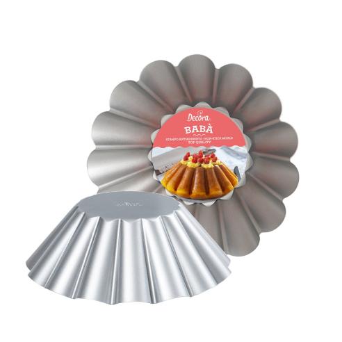 Teglia Budino Decora - Stampo Baba in Alluminio Anodizzato 24 cm