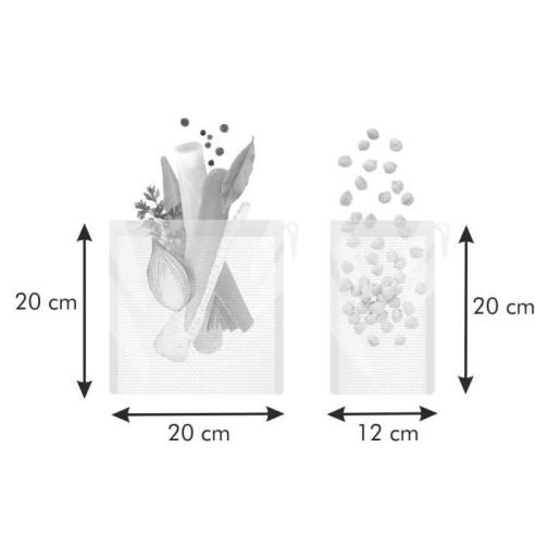 Sacchetti in fibra sintetica Tescoma - Set 2 Sacchetti di Rete per Brodo Linea Presto