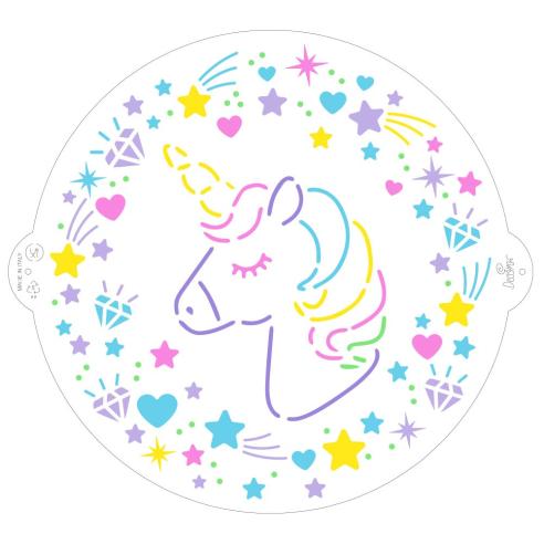 Dischi decorativi Decora - Stencil per Torte Unicorno 25 Cm