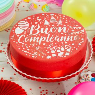 Disco decorativo Decora - Stencil per Torte Buon Compleanno 25 Cm 2