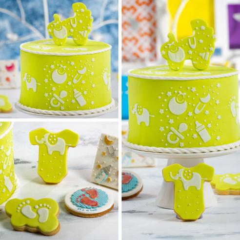 Fascia Decorativa Decora - Stencil per Torte Baby 25 Cm