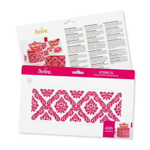 Fascia Decorativa Decora - Stencil per Torte Damascato 30 Cm