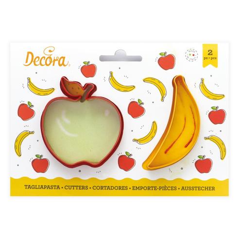 Tagliabiscotti Decora - Set 2 Tagliapasta Banana e Mela