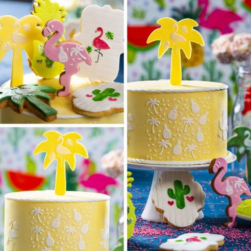 Tagliabiscotti Decora - Set 2 Tagliapasta Fenicottero e Palma