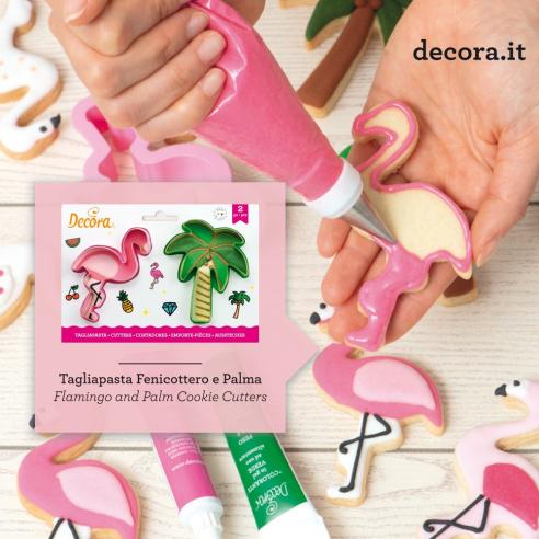 Tagliabiscotti Decora - Set 2 Tagliapasta Fenicottero e Palma