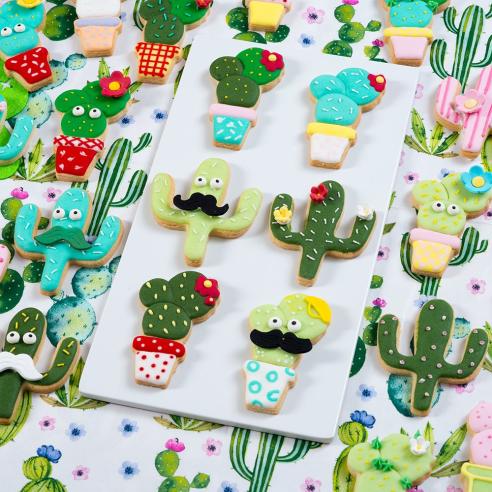 Tagliabiscotti Decora - Set 2 Tagliapasta Cactus in Plastica