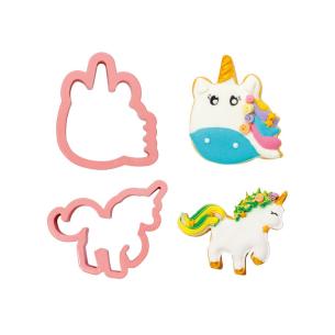 SET 2 TAGLIAPASTA MAGIC UNICORNO IN PLASTICA 8/11 X H 2,2 CM 2