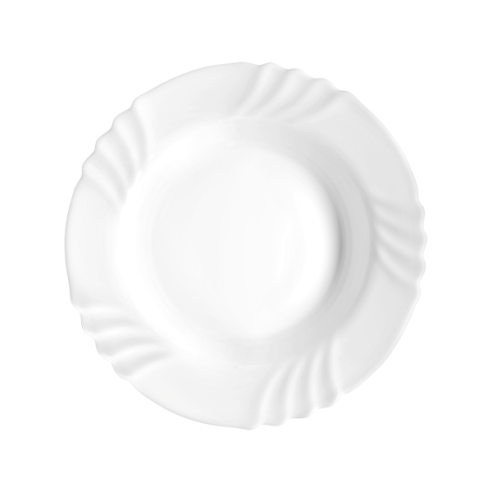 Bormioli - Piatto Fondo in Vetro Opale Linea Ebro set 6 pezzi 24 cm