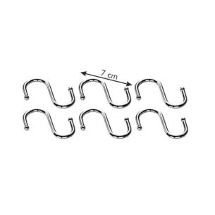 Tescoma - Set 6 Ganci a S Portamestoli per Barra Monti 7 cm 2